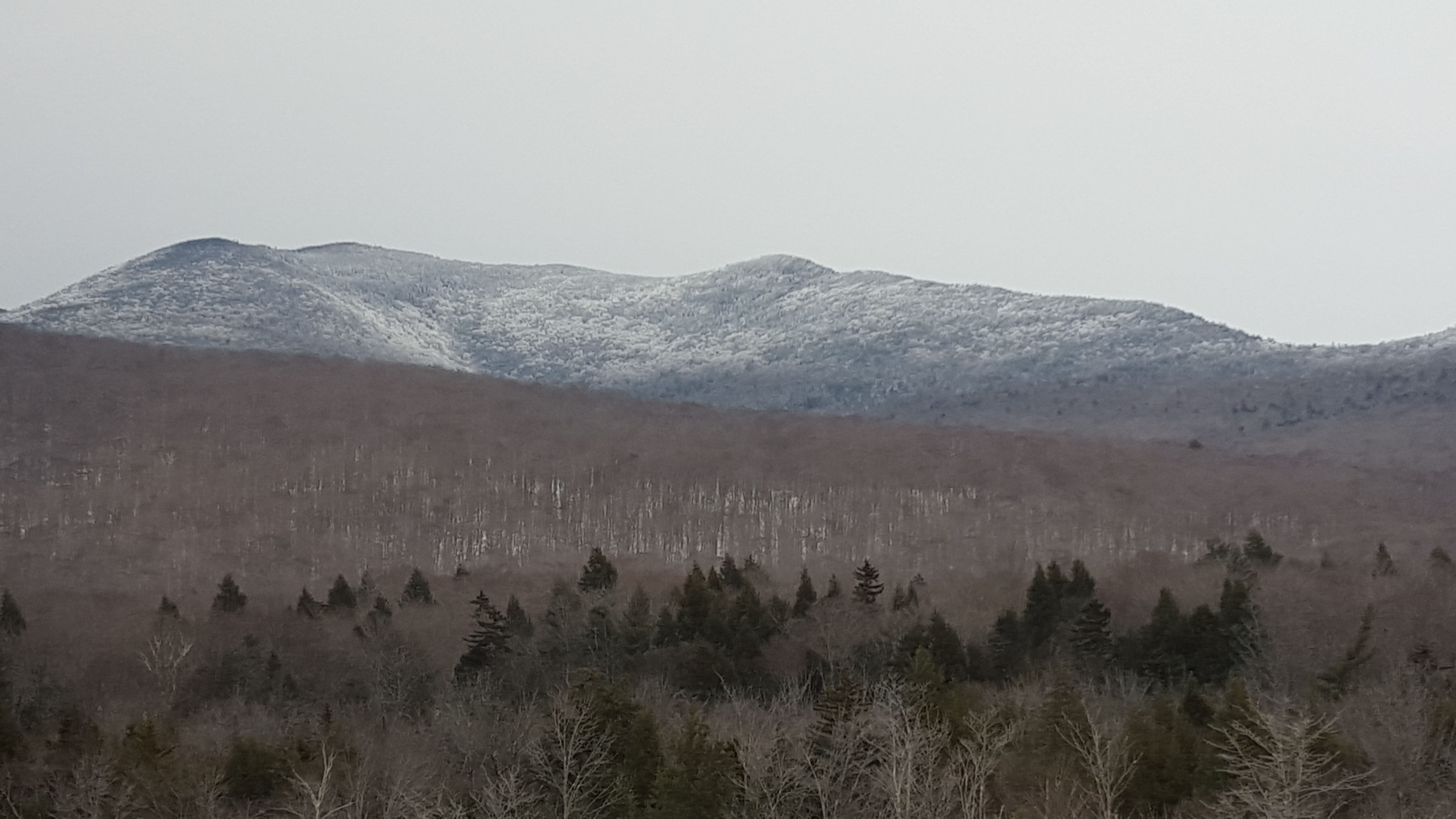 New Hampshire mountains in winter.
