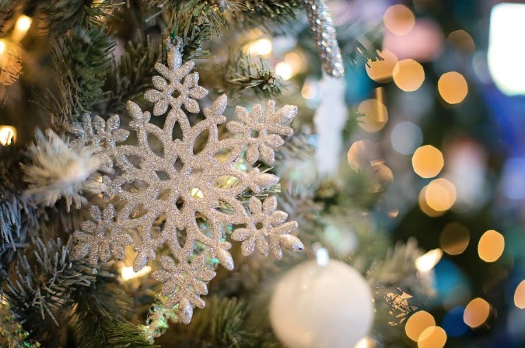 Close up of snowflake ornament