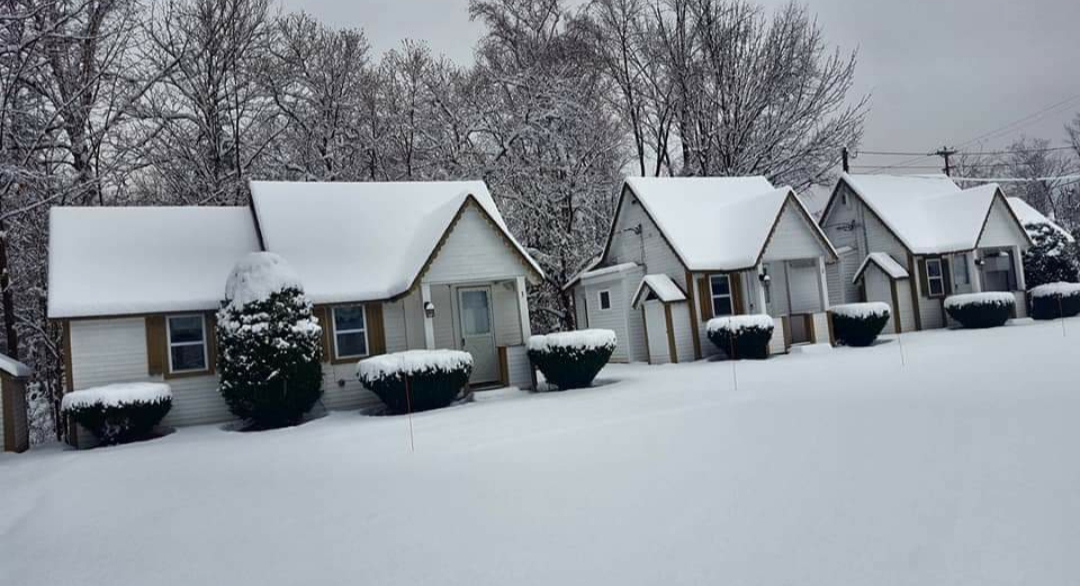 Winter cabins.